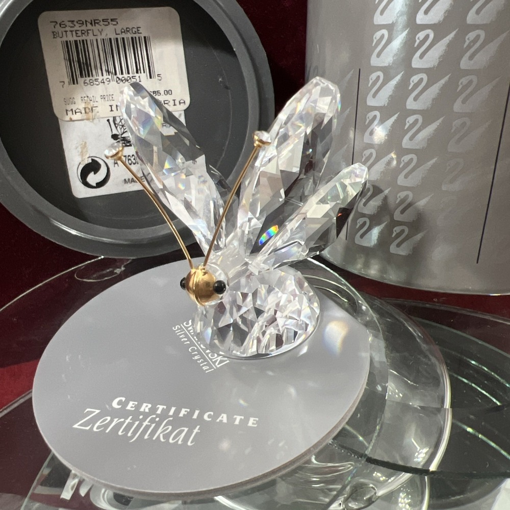 Swarovski Figurine Butterfly Large Var3 Crystal Tips Gold Antenna 010002‎